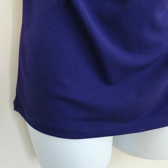 New MICHAEL KORS Purple Cowl Neck Cold Shoulder Jersey Top Extra Small XS - Picture 4 of 5